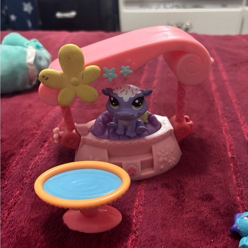 Pink and Purple Kids LPS Playset with Flower Design